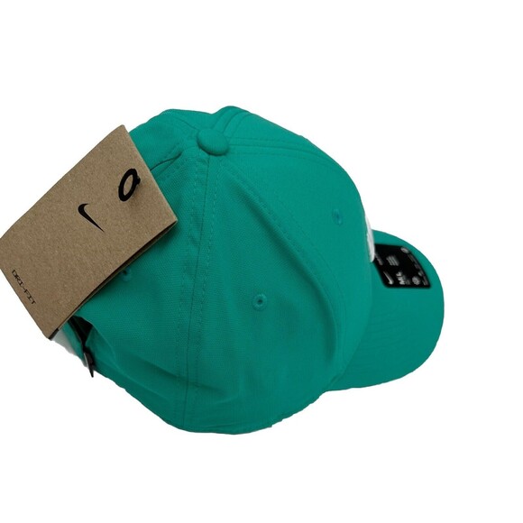 Nike‎ Hat Unisex Adjustable Dri FIT Club Cap Structured Swoosh Jade Green White - Picture 2 of 11